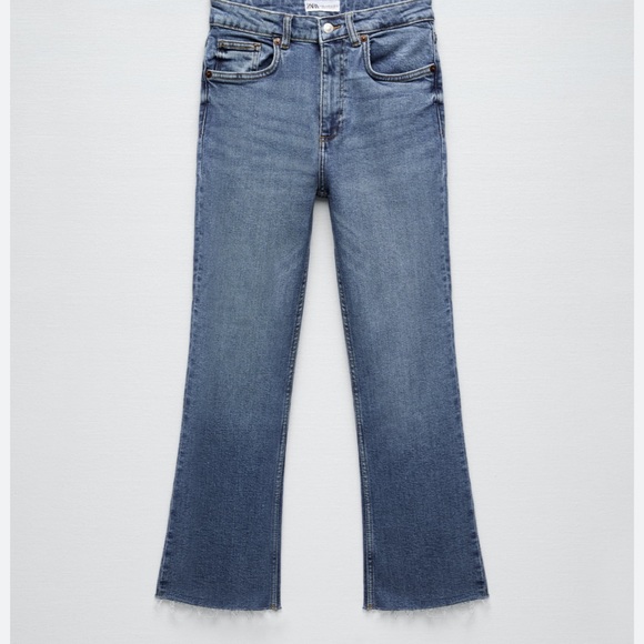 Zara Pants & Jumpsuits Zara Cropped Flared Jeans Poshmark